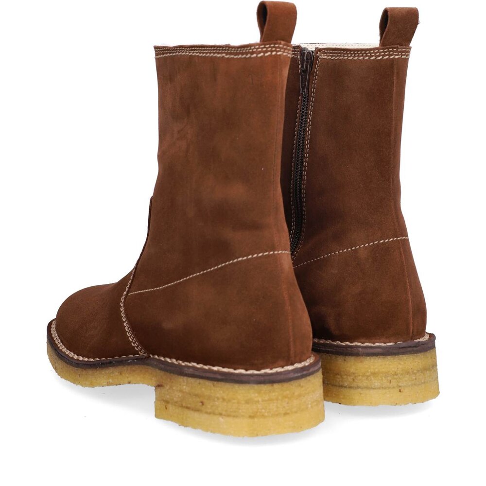 T6958 Ruskindsstøvle med foer - Brown suede